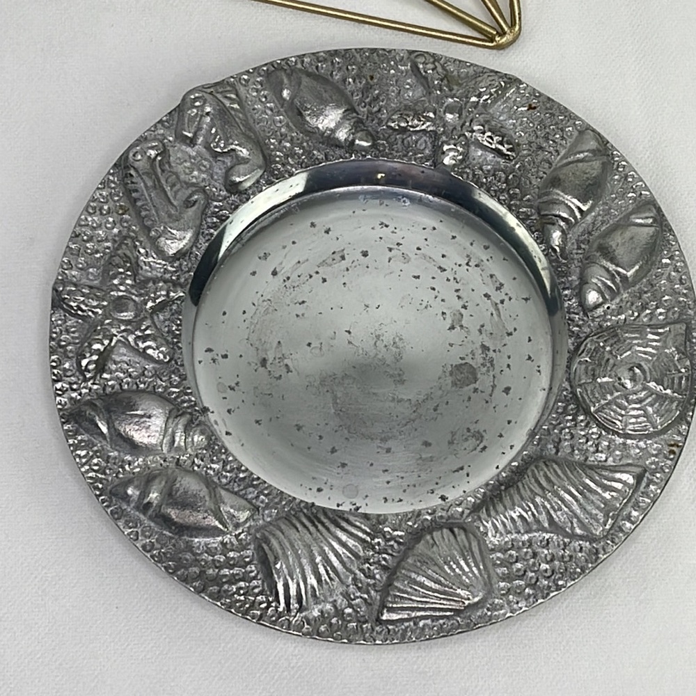 Large Silver Shell Candle Holder - Picture 2 of 6